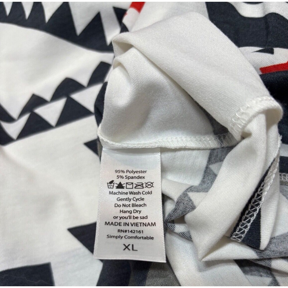 LuLaRoe Geometric Print Midi Dress - Red, Black, White - Picture 3 of 3